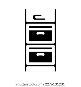 storage bathroom interior glyph icon vector. storage bathroom interior sign. isolated symbol illustration