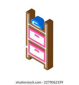 storage bathroom interior isometric icon vector. storage bathroom interior sign. isolated symbol illustration