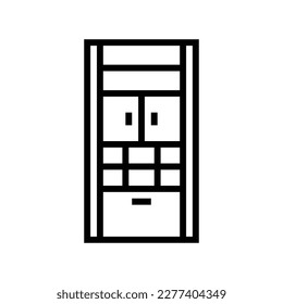 storage bathroom interior line icon vector. storage bathroom interior sign. isolated contour symbol black illustration