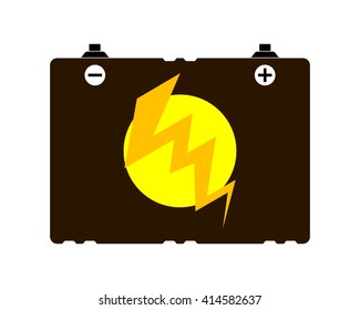 storage battery lightning spare part garage automotive repair dealer image vector icon