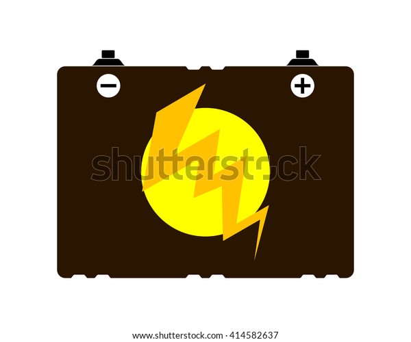 Storage Battery Lightning Spare Part Garage Stock Vector Royalty