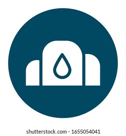 storage block and flat style icon design, Oil industry Gas energy fuel technology power industrial production and petroleum theme Vector illustration