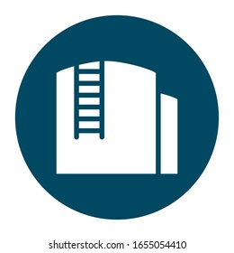 diseño de bloques de almacenamiento y de iconos de estilo plano, industria petrolera Tecnología de combustible de gas producción industrial energía y tema del petróleo Ilustración de vectores