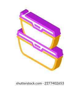 tanques de almacenamiento vectores de ícono isométrico de utensilios de cocina. letrero de utensilios de cocina para tazas de almacenamiento. ilustración de símbolo aislado