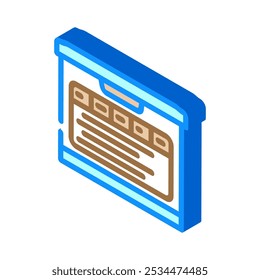 storage box cardboard packaging isometric icon vector. storage box cardboard packaging sign. isolated symbol illustration