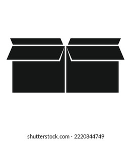 Storage box icon simple vector. Carton package. Empty parcel
