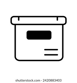 storage box icon with white background vector stock illustration