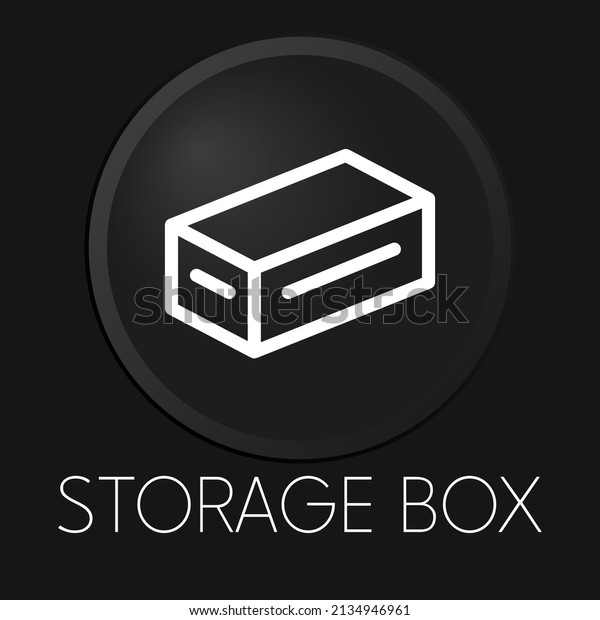 Storage Box Minimal Vector Line Icon Stock Vector (Royalty Free ...