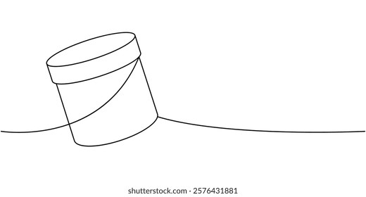 Storage box one line continuous drawing. Delivery box. Vector illustration.
