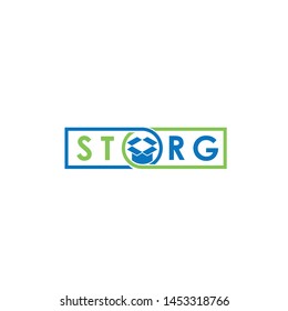 Storage box security icon or logo in modern line style for web site design and mobile apps. Vector illustration on a white background.
