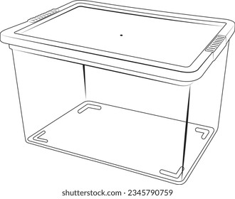 Storage box Vector Design Sketch