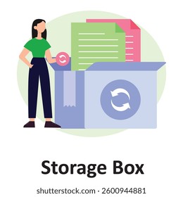 storage box Vector Illustration Which can easily modify or edit

