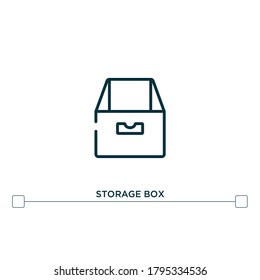 storage box vector line icon. Simple element illustration. storage box outline icon from sharing out concept. Can be used for web and mobile
