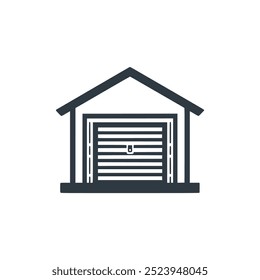 design de modelo de ilustração de vetor de logotipo de construção de armazenamento