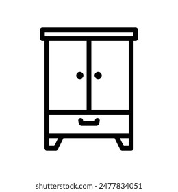 Storage Cabinet Icon Ideal for Home Organization and Furniture Designs