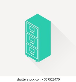 storage cabinet isometric 3d icon