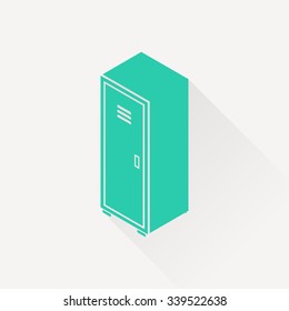 storage cabinet isometric 3d icon