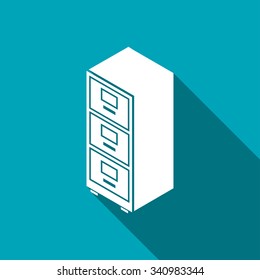 storage cabinet isometric 3d icon