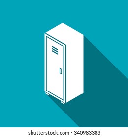storage cabinet isometric 3d icon