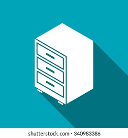storage cabinet isometric 3d icon
