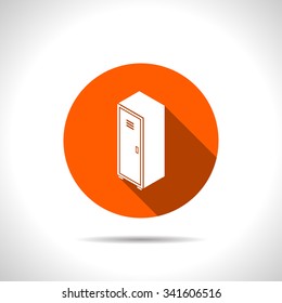 storage cabinet isometric 3d icon