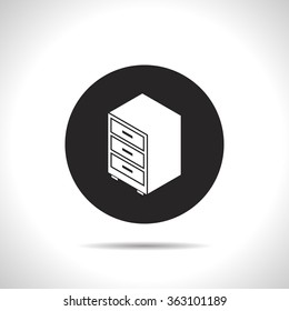 storage cabinet isometric 3d icon