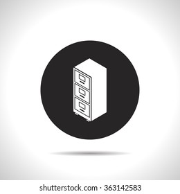 storage cabinet isometric 3d icon