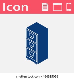 storage cabinet isometric 3d icon