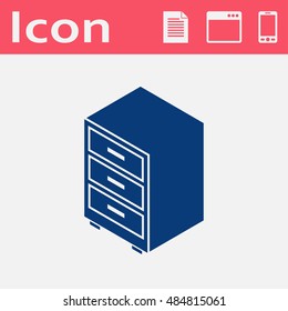 storage cabinet isometric 3d icon