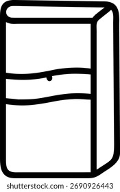 Vetor de arte-final de linha de contorno do gabinete de armazenamento