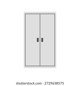 Ilustración de icono de Vector de gabinete de almacenamiento. Muebles utilizados para organizar equipos, herramientas y suministros de laboratorio en laboratorios o lugares de trabajo.