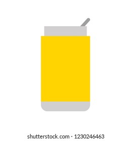 storage can processed food flat design icon.