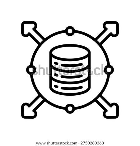 Storage Capacity Icon Line Vector Illustration
