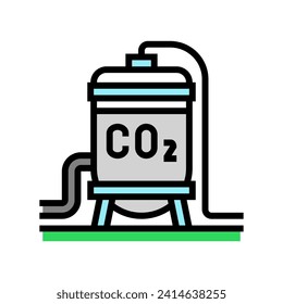 vector de icono de color de carbono de almacenamiento. signo de carbono de almacenamiento. ilustración de símbolo aislado