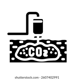 storage carbon glyph icon vector. storage carbon sign. isolated symbol illustration