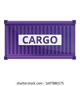 Storage cargo container icon. Cartoon of storage cargo container vector icon for web design isolated on white background