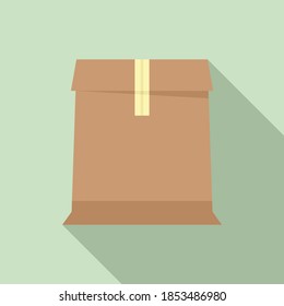 Storage carton box icon. Flat illustration of storage carton box vector icon for web design