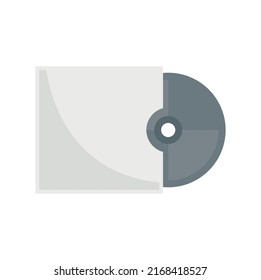 Storage cd disk icon. Flat illustration of storage cd disk vector icon isolated on white background