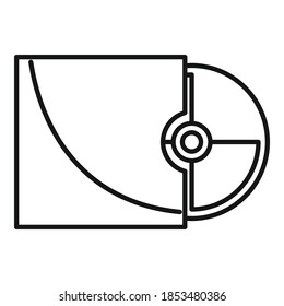 Storage cd disk icon. Outline storage cd disk vector icon for web design isolated on white background