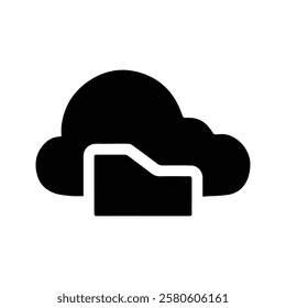 Storage Cloud Icon. Storage Cloud Illustration With File Symbols.