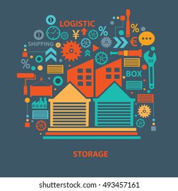
Storage concept design on clean background,clean vector