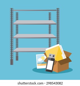storage concept design, vector illustration eps10 graphic 