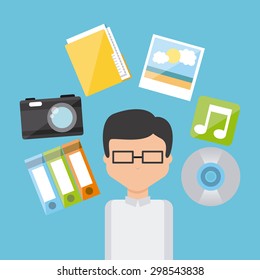 storage concept design, vector illustration eps10 graphic 