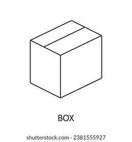 Storage conditions line icon vector for food packaging, box illustration.