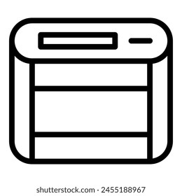 Storage conector icon outline vector. Gb code. Data memory