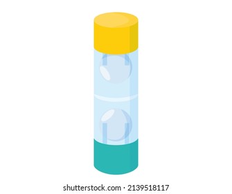 Storage container for contact lenses. Vector illustration.