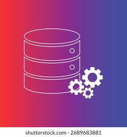 Icono de datos de almacenamiento icono de sistema centro de datos nube
