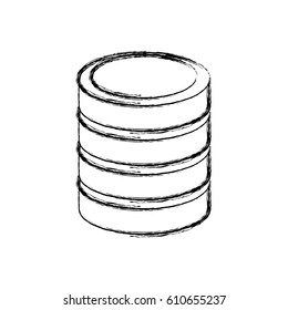 Storage database computer icon vector illustration graphic design