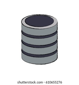 Storage database computer icon vector illustration graphic design