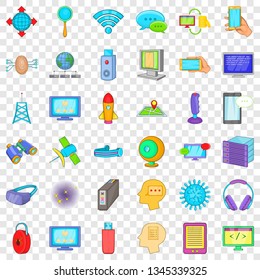 Storage database icons set. Cartoon style of 36 storage database vector icons for web for any design